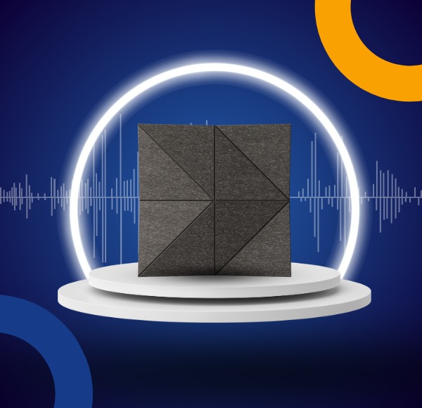 Geometrik 3D dekoratif akustik duvar paneli, otel lobi tasarımı