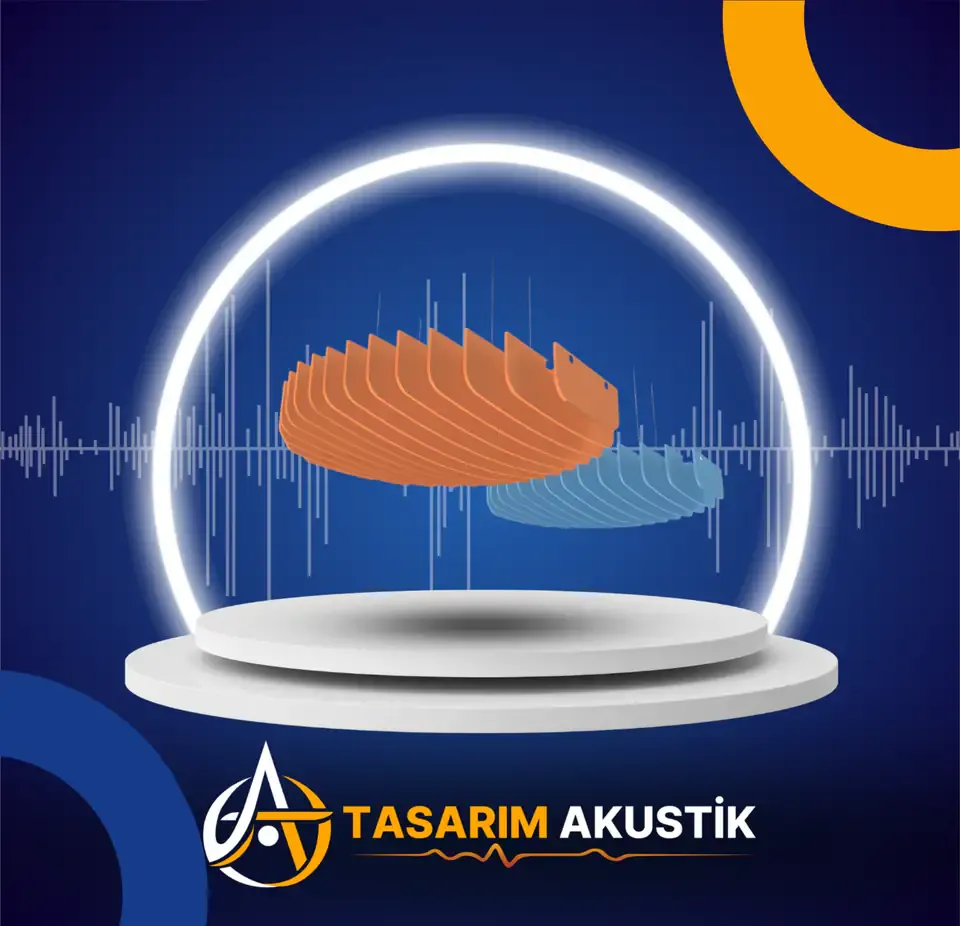 Farklı yükseklik ve aralıkta akustik baffle panel seçenekleri
